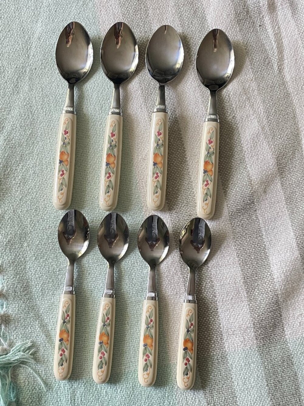 Vintage 8 Piece Corelle Abundance Spoons Set
